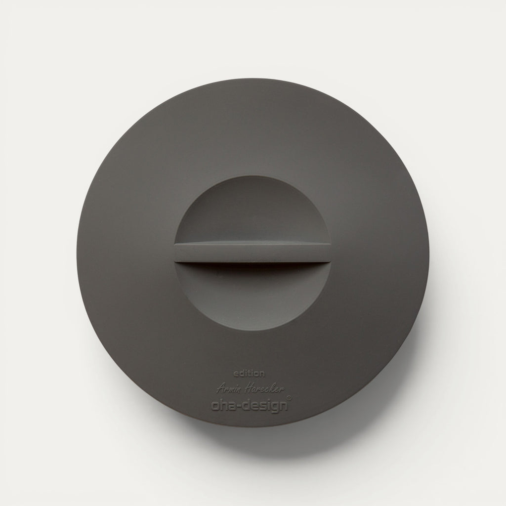Frischhaltedeckel 160 mm aus Silikon in Anthrazit, von oben